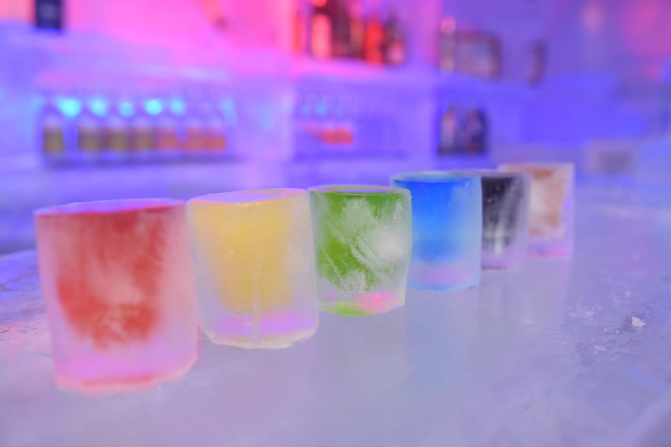 Cocktails served in Ice glasses! - Picture of Icebar Budapest