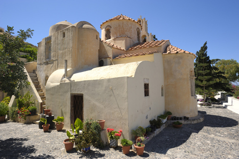 Santorin : Excursion d&#039;une journée dans les villages et les églises avec vue sur le coucher de soleil