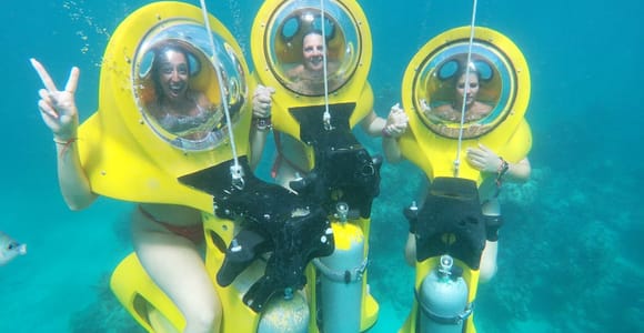 From Punta Cana: ScubaDoo, Snorkel & Glass Bottom Boat Tour