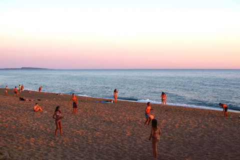 Diversão com a família (esportes ou praia) na Grécia