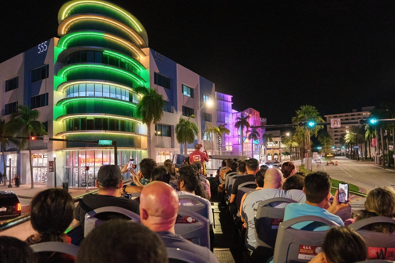 Miami : Visite touristique nocturne avec guide en chair et en osMiami : Visite touristique en bus nocturne avec guide en chair et en os