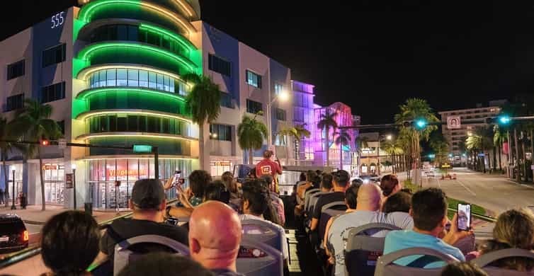 Miami: Open-top Bus Sightseeing Night Tour with Live Guide photo 13