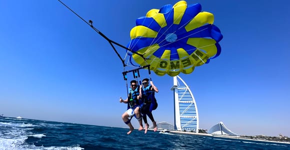 Dubai: Burj Al Arab Parasailing, Ice Cream, Pics, and Videos
