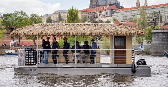Prague: Party Tiki Boat Sightseeing Cruise with Drinks