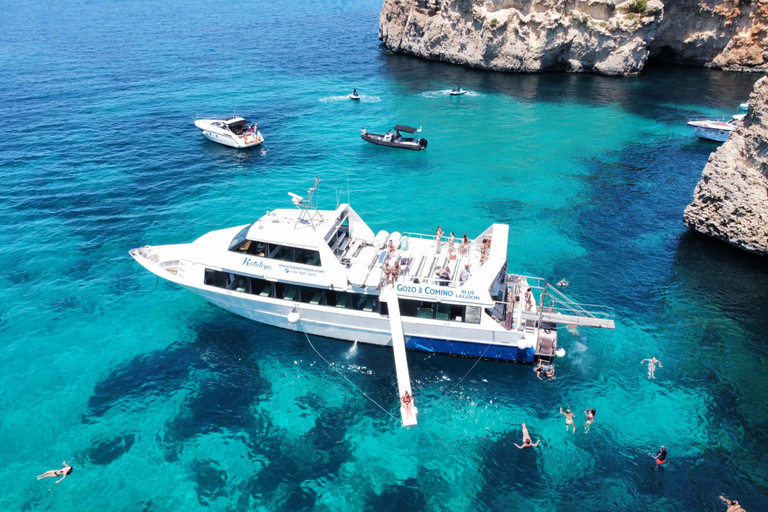 Vanuit Sliema: cruise naar Comino, Crystal Lagoon en Blue Lagoon