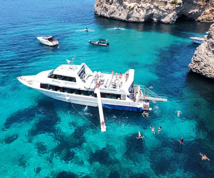 From Sliema: Comino, Crystal Lagoon, and Blue Lagoon Cruise