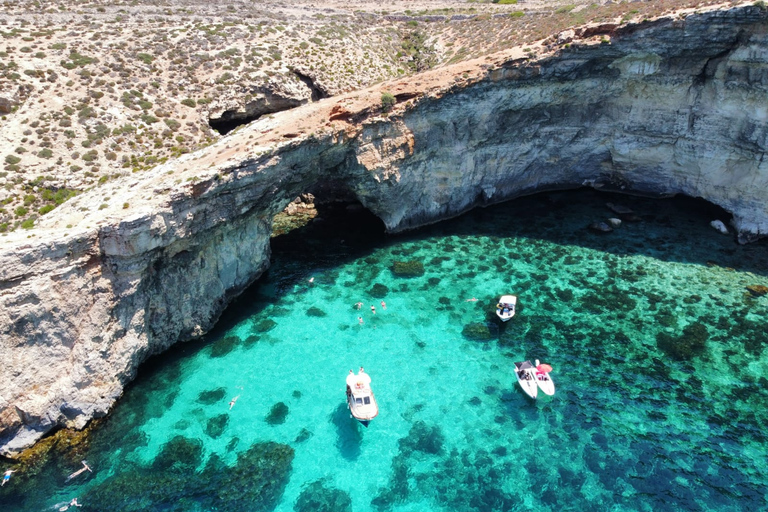 Vanuit Sliema: cruise naar Comino, Crystal Lagoon en Blue Lagoon