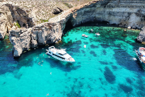 Vanuit Sliema: cruise naar Comino, Crystal Lagoon en Blue Lagoon