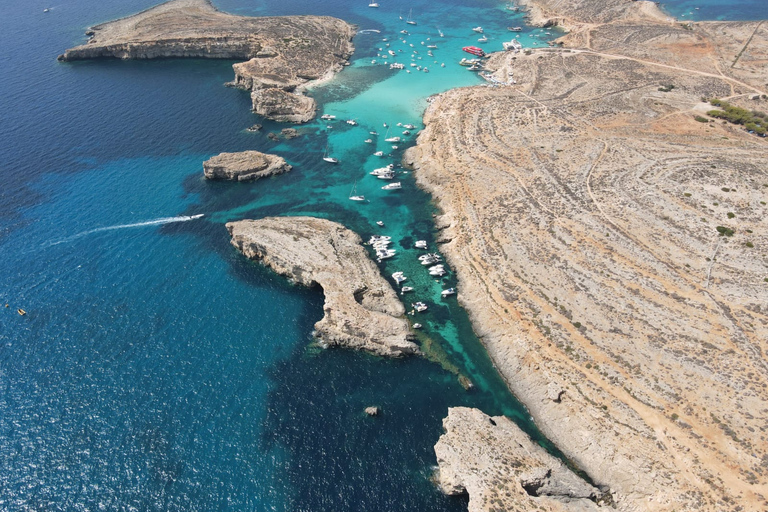 Vanuit Sliema: cruise naar Comino, Crystal Lagoon en Blue Lagoon