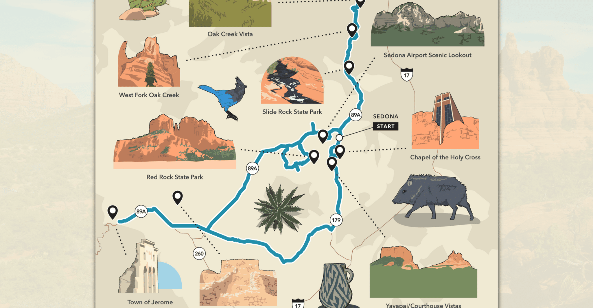 Sedona, tour di guida autoguidato con GPS Audio App Guida - Hizvo