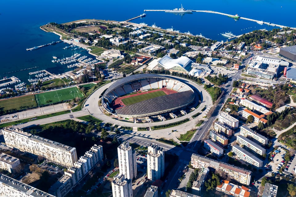 Poljud Stadium of Hajduk Split View from Across the Street Editorial Image  - Image of historic, building: 189664960