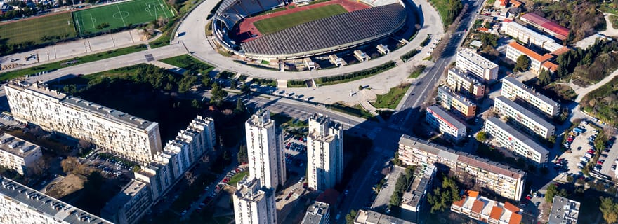 Split : Visite guidée de la vieille ville à vélo avec le stade Poljud