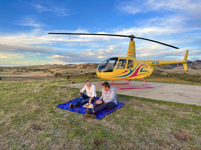 Visit Lyndoch Barossa Valley Helicopter Flight & Romantic Picnic in Barossa Valley