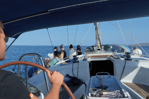 Heraklion: Sunset Zeilcruise Dia Eiland met SnorkelenEendaagse Zeilgroep met Trefpunt