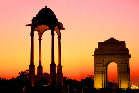 Delhi Abendausflug mit dem Auto - 4hNachtansicht von Delhi Tour - 4 Std.