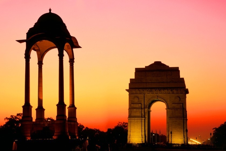 Delhi Abendausflug mit dem Auto - 4hNachtansicht von Delhi Tour - 4 Std.