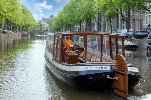 Amsterdam: Crucero Clásico en Barco con Opción de Queso y VinoPunto de encuentro en la estación central sin queso y bebidas