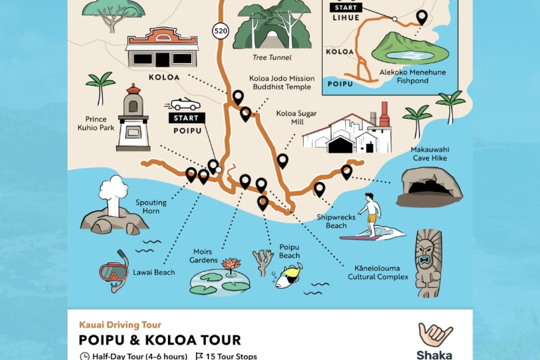 Kauai: self-drive sightseeing roadtrip