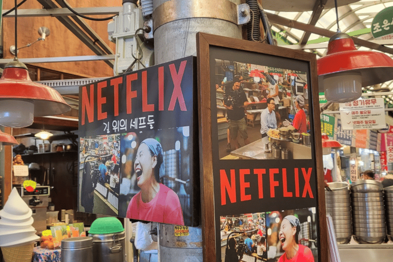 Séoul : Visite culinaire Netflix au marché de GwangjangVisite de groupe avec 3 dégustations de cuisine de rue