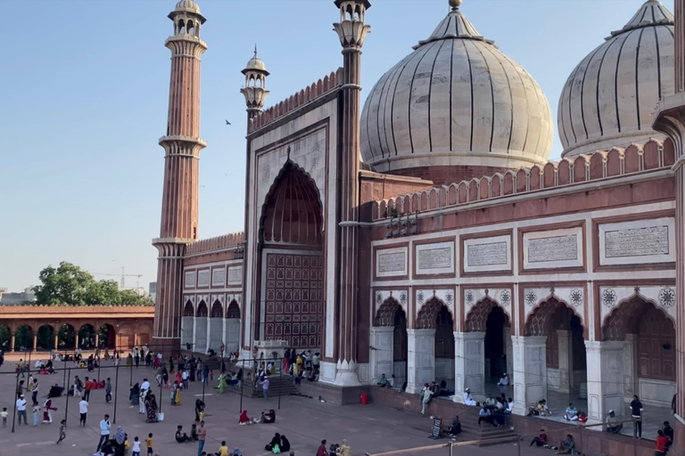 Delhi : Visite guidée privée d'une journée de la vieille ville et de la nouvelle ville de DelhiVisite avec déjeuner, billets d'entrée, voiture privée, pousse-pousse et guide