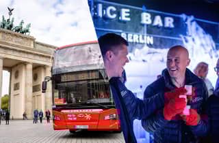 Berlin: Hop-On-Hop-Off-Bus und Eisbar Ticket Combo