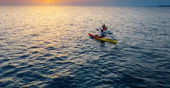 Poreč: Seekajak-Tour bei Sonnenuntergang