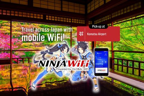 Komatsu: noleggio router Wi-Fi mobile con prelievo dall'aeroporto