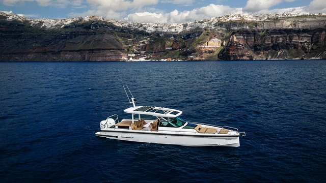 The Fastest All Inclusive Private Motor Yacht in Santorini