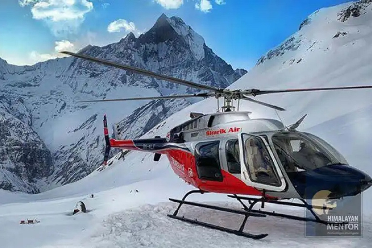 Från Pokhara: Naturskön helikoptertur till Annapurnas basläger