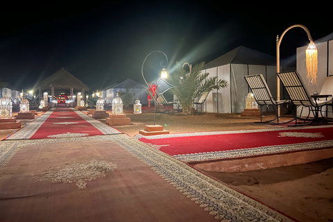 De Marrakech: viagem de 2 dias para Ouarzazate e Merzouga com refeiçõesTour Privado: Acomodação de Luxo