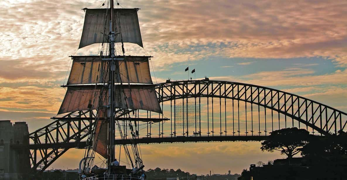 puente del puerto de sydney al atardecer