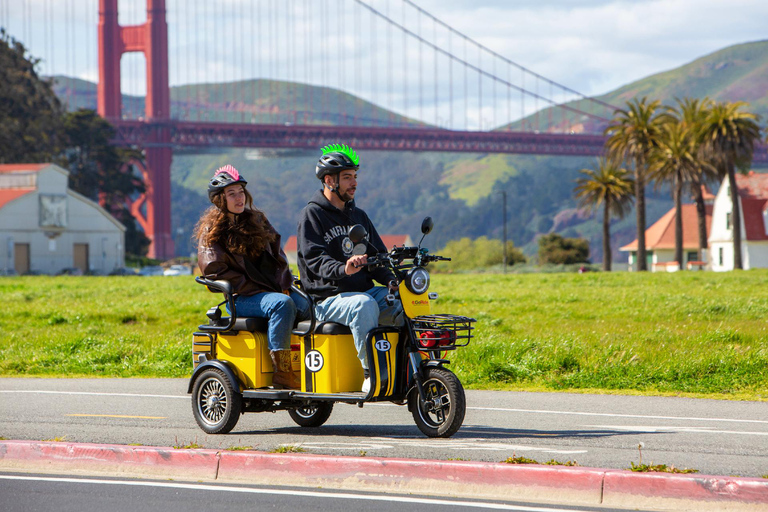 Elektrische scooterverhuur naar de Golden Gate Bridge1,4 uur E-trike verhuur - Zitplaatsen 2