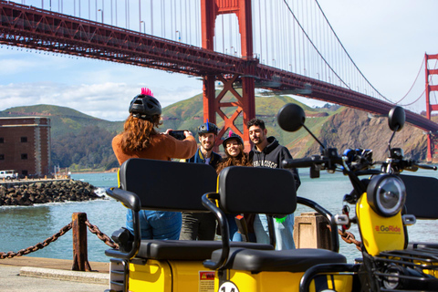 Location de scooters électriques jusqu'au Golden Gate Bridge1.4 Hr E-trike Rental- Seats 2