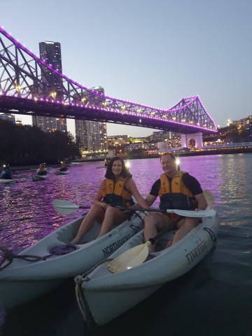 Visit Brisbane Illuminated River Night Kayak Tour in Brisbane