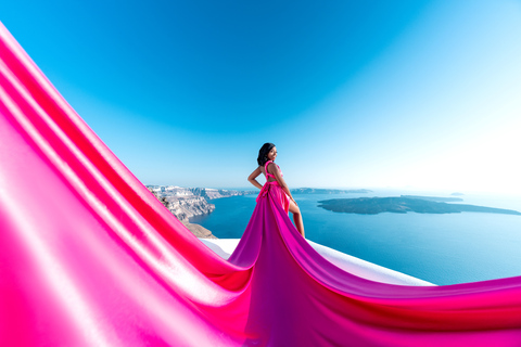 Flying Dress Fotoshooting in Santorini: Express-Paket