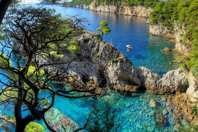 Excursion en bateau dans les trois îles - pique-nique de poissons au départ de Dubrovnik