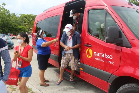 Huatulco: prywatny transfer powrotny z lotniska do strefy hotelowej