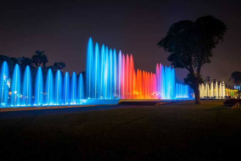 Lima: tour dello spettacolo di luci del circuito dell'acqua magica con prelievo