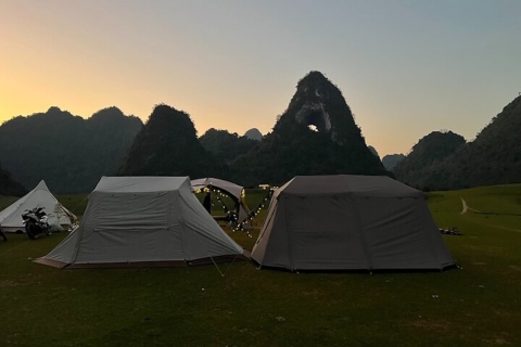 Lac Cao Bang Thang Hen - Nuit en camping dans la colline naturelle
