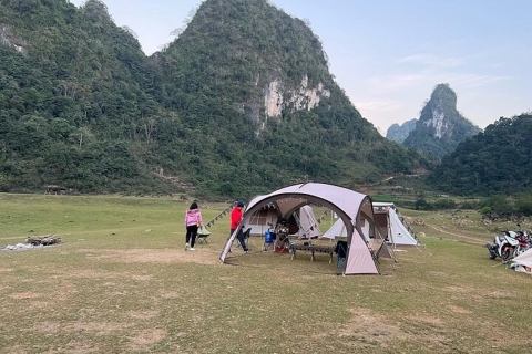 Lago Cao Bang Thang Hen - Noche de acampada en la Colina de la Naturaleza