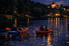 Vilnius: Kajaktour bei Sonnenuntergang im Regionalpark Verkių