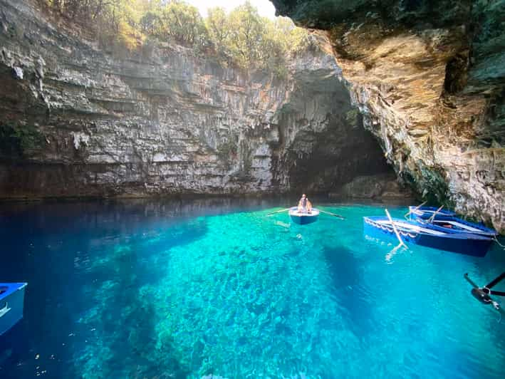 Kefalonia Melissani Lake Drogarati Cave And Myrtos Day Trip Getyourguide