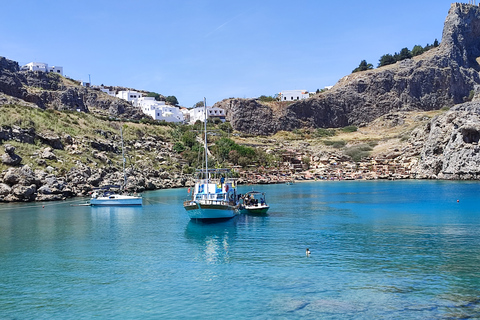 Lindos: Rhodes South-East Coast Cruise with Swim Stops Lindos: Rhodes South-East Coast Cruise