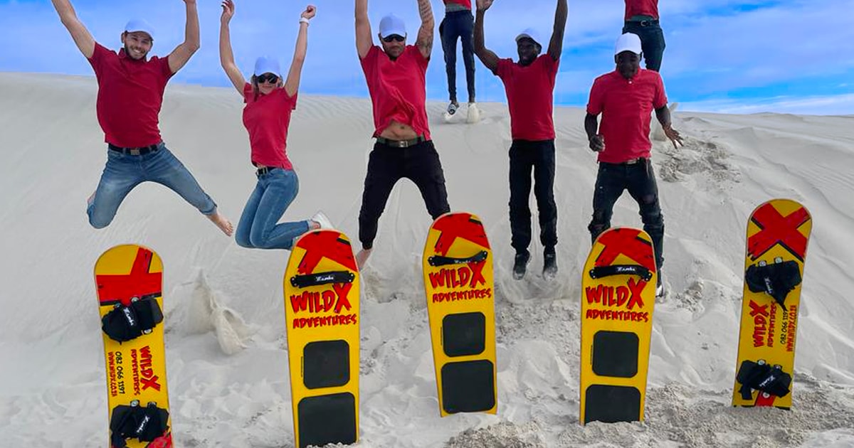 Klassisches Sandboarding Atlantis Weiße Sanddünen in Kapstadt