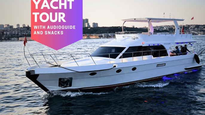 Istanbul: Sunset or Daytime Yacht Tour w/AudioGuide & Snacks
