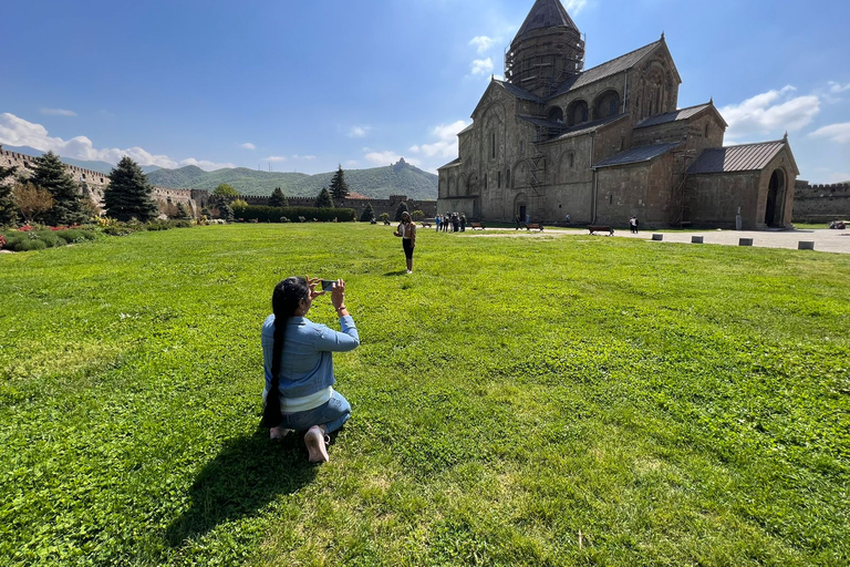 From Tbilisi: Mtskheta,Jvari,Bazaar,wine and 2 UNESCO Sites From Tbilisi: Guided UNESCO Site Tours at Jvari and Mtskheta