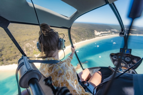 Brisbane : Moreton Island Quad Bike, hélicoptère et dauphins