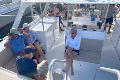 Fajardo: Icacos Power Boat Trip mit Schnorcheln, Mittagessen und GetränkenIcacos Power Katamaran Schnorchel- und Strandtour