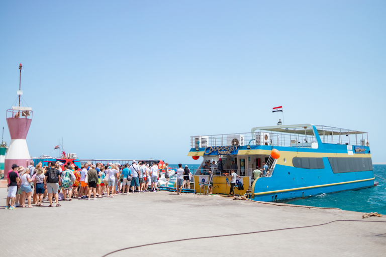 Conquest 2 horas de semi-submarino com mergulho com snorkel saindo de HurghadaHurghada Pickup: Conquest 2 HRS Submarine e snorkeling