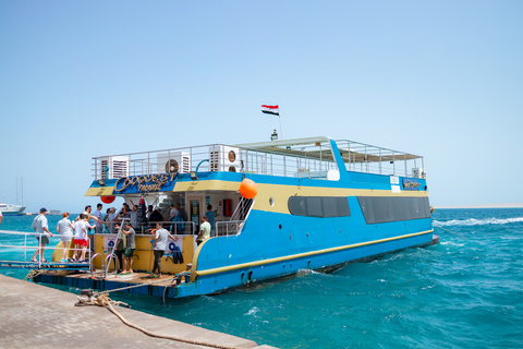 Conquest 2 horas de semi-submarino com mergulho com snorkel saindo de HurghadaHurghada Pickup: Conquest 2 HRS Submarine e snorkeling